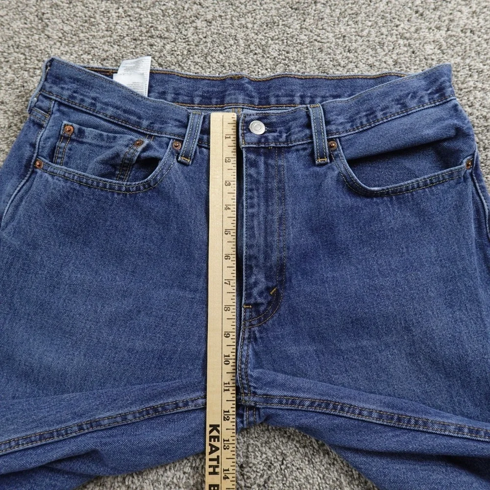 Levis Jeans Mens‎ 36X32 Dark Blue Denim Pants 550 Relaxed Tapered Casual Cotton